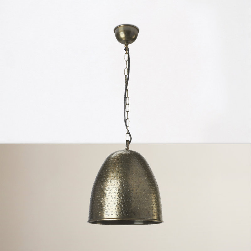 Luminaire suspendu en forme de cloche à 1 lumière Kaisean Shellie