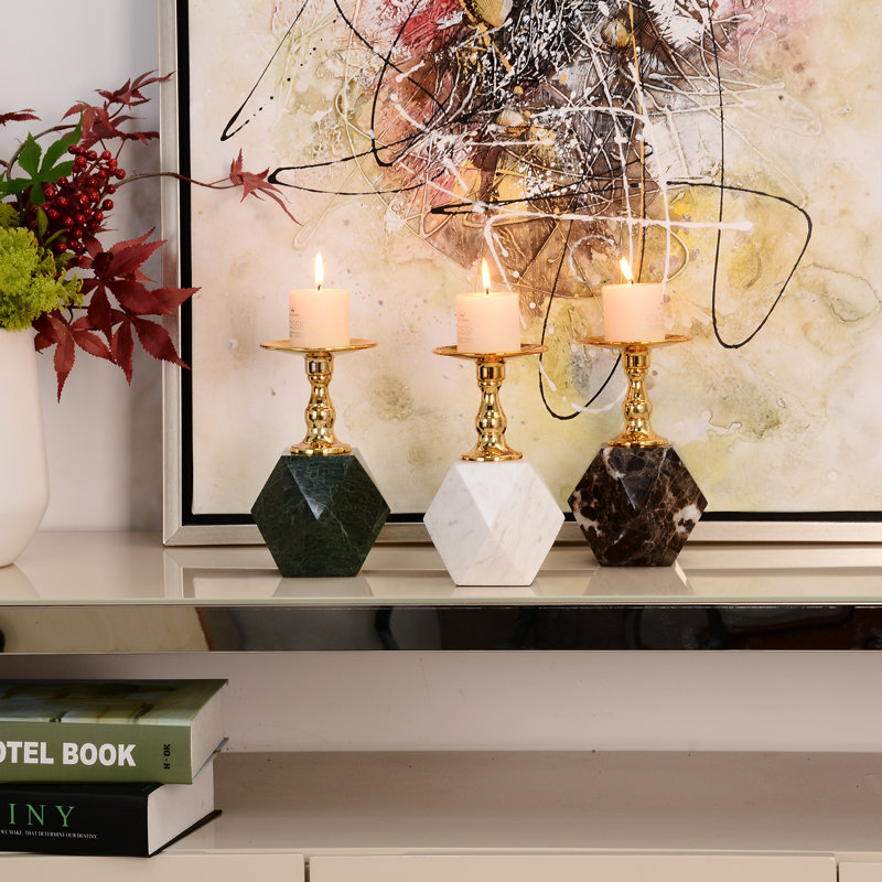 Hexagonal 8.27" Tabletop Candlestick