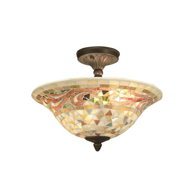 Weeden Glass Semi Flush Mount