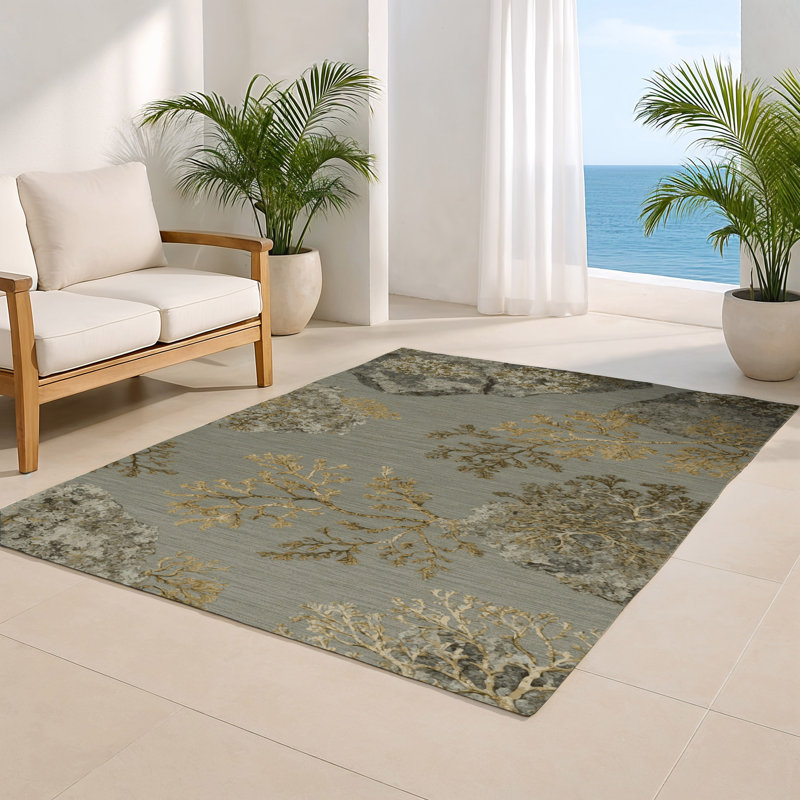 Tapis d'intérieur et d'extérieur brun Nature, Rectangulaire 2 pi x 3 pi