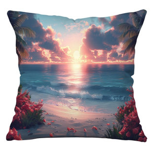 Icicles Cave Nature Fantasy Landscape Throw Pillow, Fantasy Cotton Twill Pillows