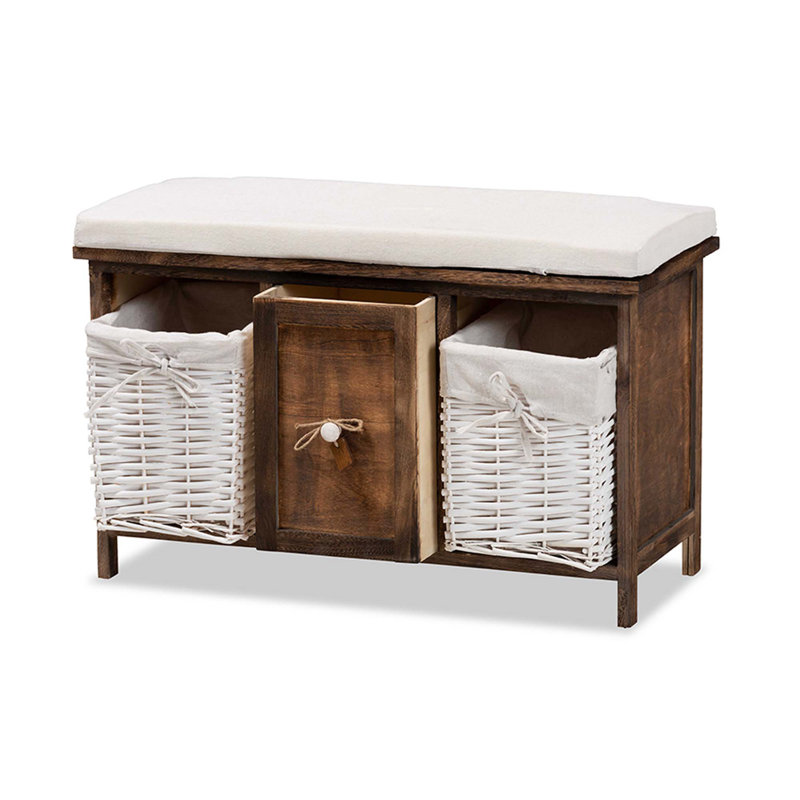 Banc de rangement rembourré