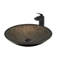 Lavabo de salle de bain vasque circulaire en verre avec robinet Laghetto