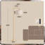 Lampe sur pied arquée 63 po avec ampoule à intensité variable et télécommande Ellingsworth-1578602827