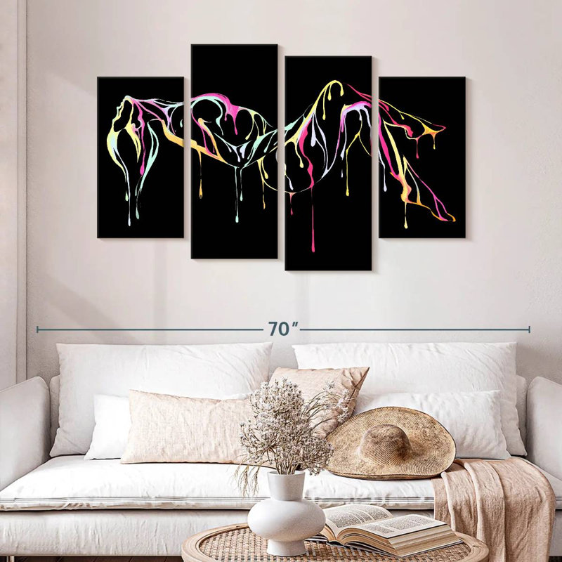 Impression sur toile Sensual Abstract, H 32 po x l 52 po x P 1,25 po