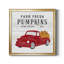 Farm Fresh Pumpkins - Reproduction d'art textuel sur toile encadrée-164346111-164346110