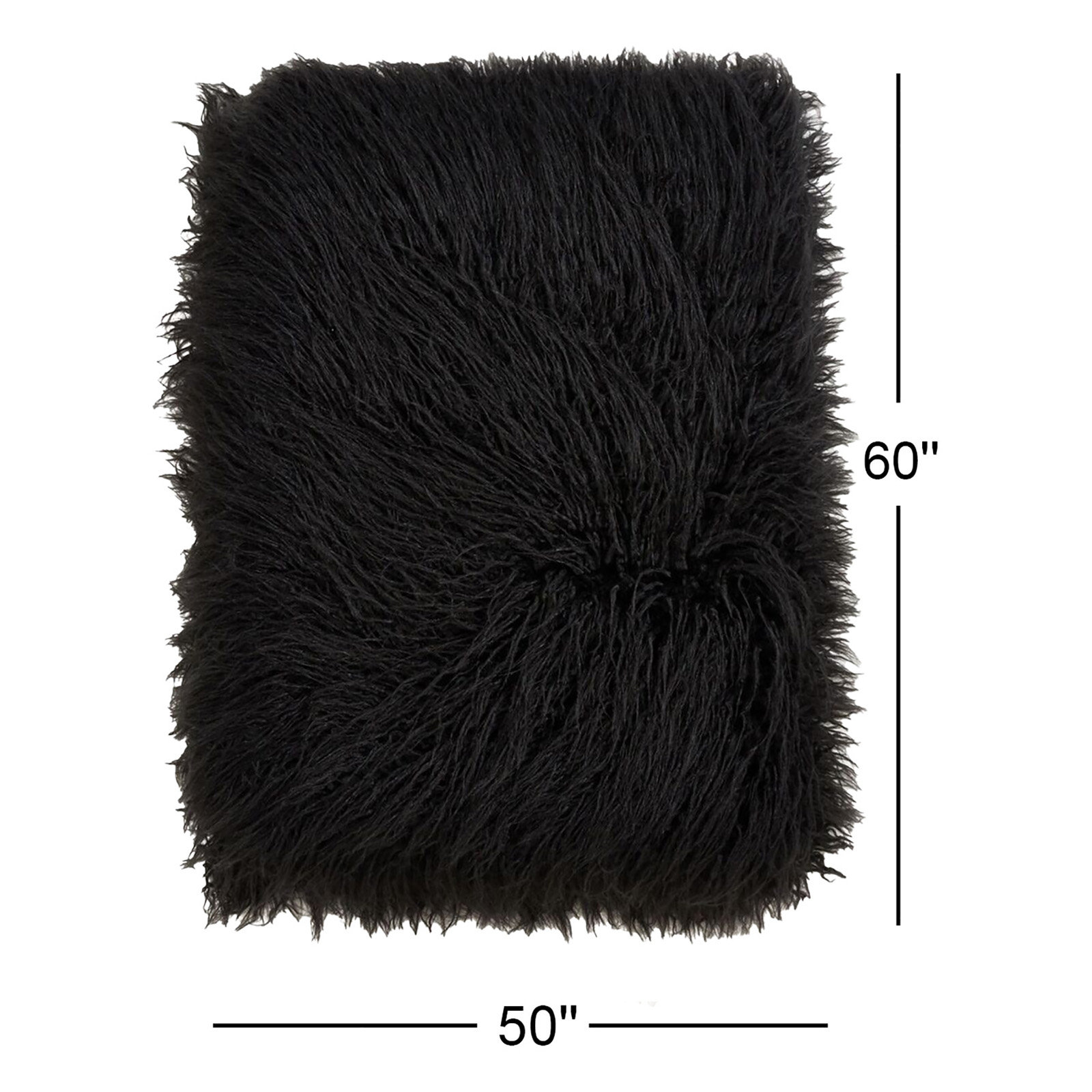 Bethel Acrylic Throw Blanket, Black