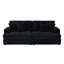 Canapé 79 places en velours côtelé 79,3 pouces avec 4 coussins assortis pour le salon moderne - noir-670734596