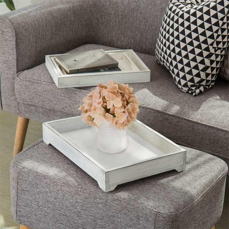 Wood Nesting 3 Piece Serving Tray Set