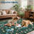 Washable Floral Rug Non Slip Modern Farmhouse Living Room Carpet Non Shedding Low Pile Floor Mats Foldable Print Accent Indoor Rug for Bedroom Playroom Nursery-676316609-677570043
