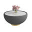 Table basse en cuir clair avec dessus en marbre pour mobilier de salon moderne, durable et élégant-1993053117-2012719551