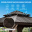 Pavillon de jardin d'extérieur en acier galvanisé avec double toit-123281490-123281489
