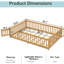 Grand lit sur pied Montessori avec porte et garde-corps, grand-122494198-122494199