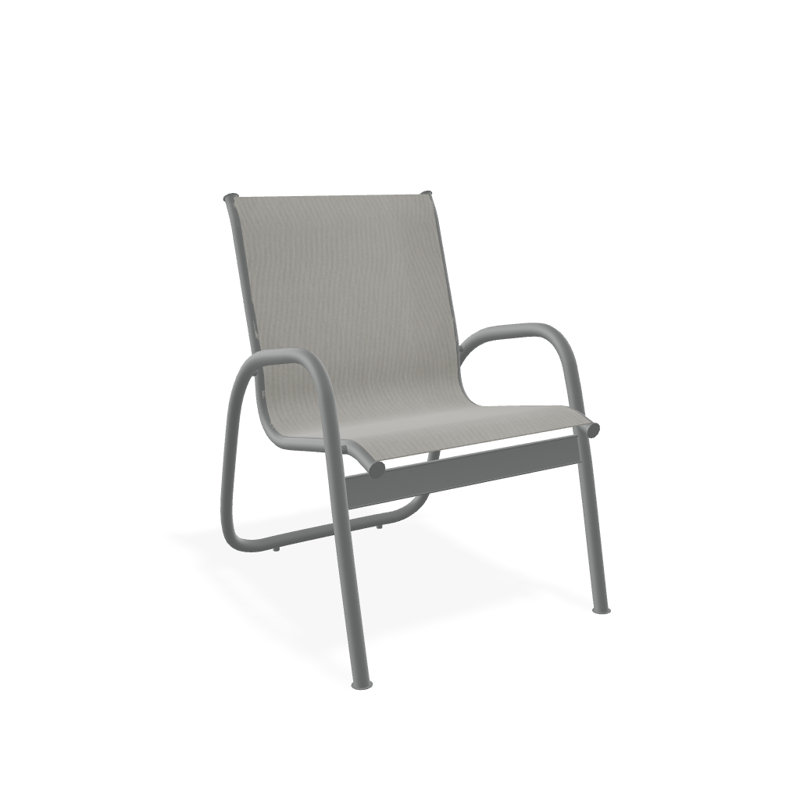 Fauteuil de patio Gardenella, Graphite texturé, Huître Augustine