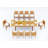 13 Pcs Grade-A Teak Wood Dining Set: 118" Double Extension Rectangle Table And Angarano Stacking Arm Chairs #11CH2412-1346250687