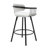 3-Piece Modern Round Bar Stool Set With Solid Wood Base Table And 2 Upholstered Counter Stool With Arms And Backrests With Footrest Metal Frame For Kitchen Island, Coffee Bar.-123820451