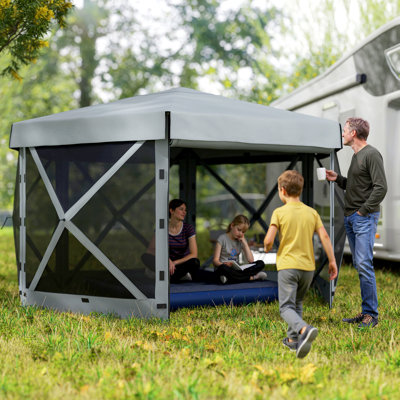 Pop Up 26 Ft. W x 26 Ft. D Fibreglass Soft-top Canopy