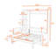 Lit escamotable en bois avec canapé et tablettes-1468952945