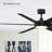  Brawn 64 inch Indoor/Outdoor Ceiling Fan with LED CCT Select Light Kit and Remote Control - Black with Black blades-98423953-98423952
