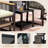 5-Piece Wicker Rattan Patio Conversation Furniture Set with Table & Ottomans