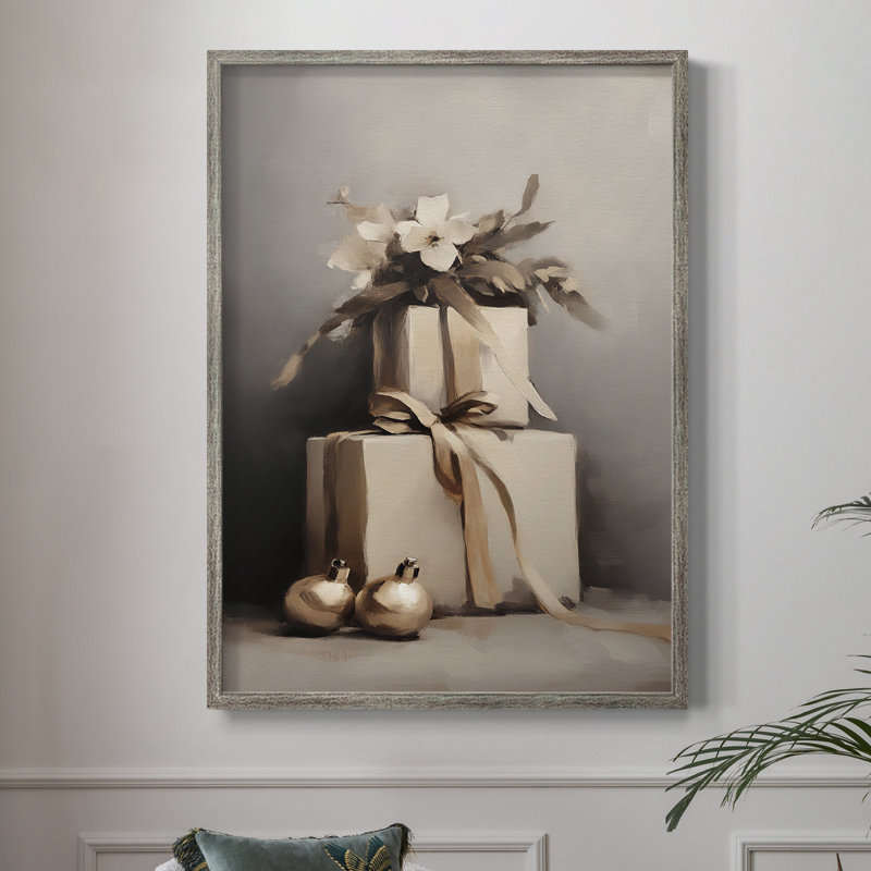 «Christmas Holiday Art», série 2-Lxxxvii, reproduction encadrée - bois massif, H 21 po x l 17 po