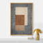 «Mid-Century Shape», œuvres d'art de blocs abstraits bruns, beiges et gris, images murales minimalistes rustiques modernes géométriques, art mural impression sur toile encadrée-100708183-100708182