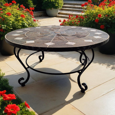 Granada Garden Stone Mosaic Coffee Table