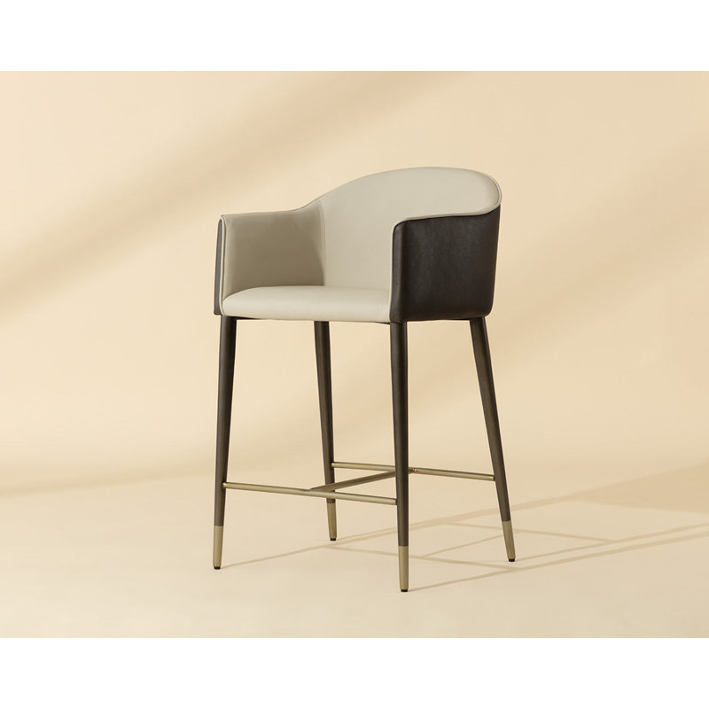 Kylin Upholstered Stool with Metal Frame