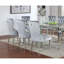 Glam Flannelette 2 pièces Chaises d'appoint rembourrées en acrylique capitonnées