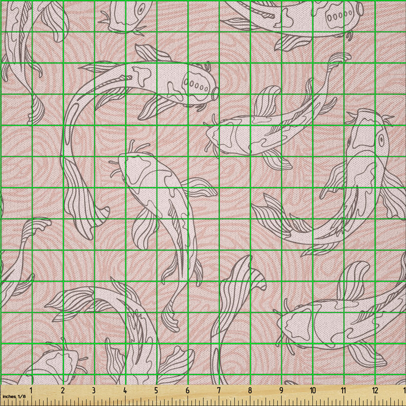 Deandray Koi Fish Swimming Multi-Purpose Fabric