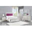 Table de chevet Varian, finition argent et miroir
