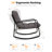 Outdoor Rocking Chair Set, 2-Piece Metal Patio Bistro Set with Patio Rocker Chair and Round Side Table, Outdoor Papasan Chair with Padded Cushion for Living Room, Apartment, Indoor, Dark Grey-606884827