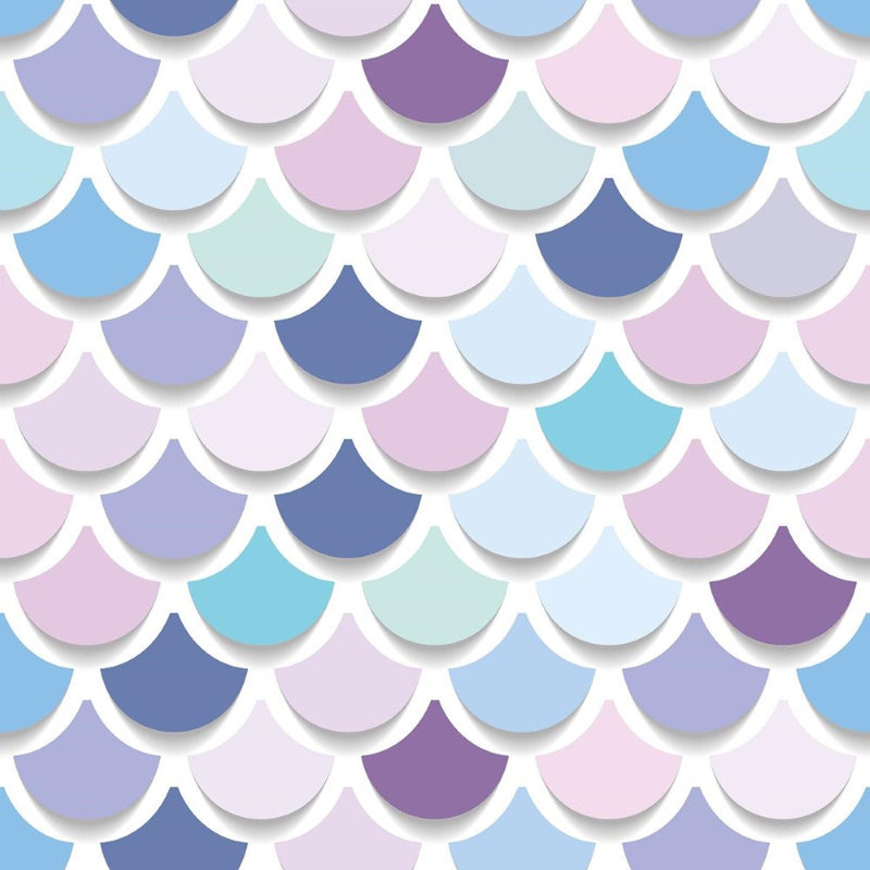 Rouleau de papier peint adhésif Dashal Mermaid Tail L 8,5 pi x l 24 po
