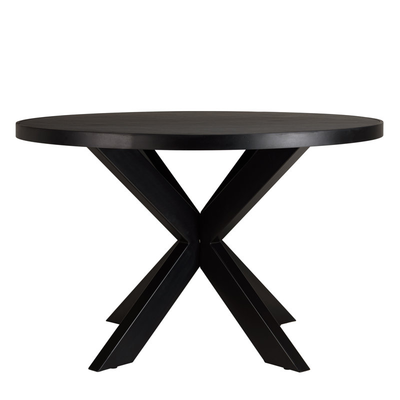 Basile Round Dining Table, Black