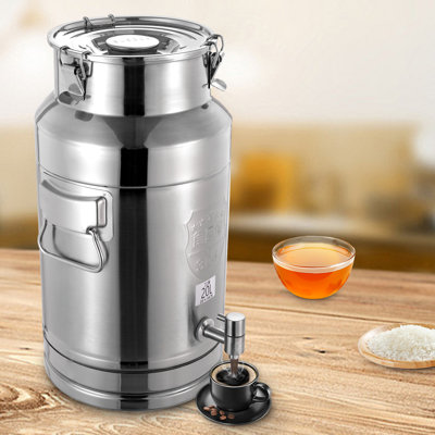 Demitrios Stainless Steel Milk Can Beverage Dispenser