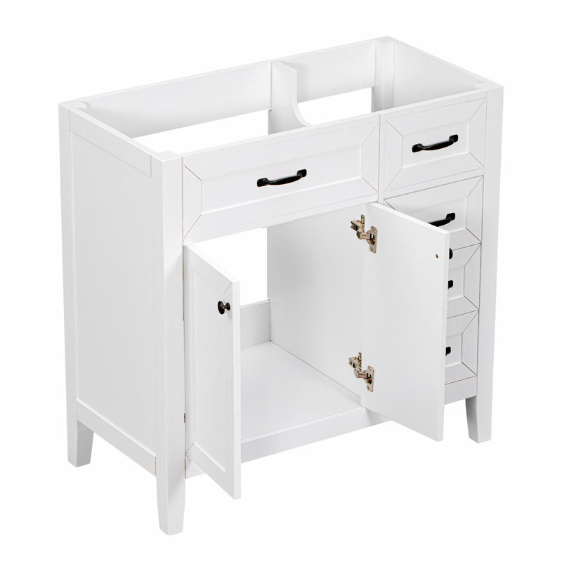 Base de meuble-lavabo simple 35,5 Denholme seulement, Blanc