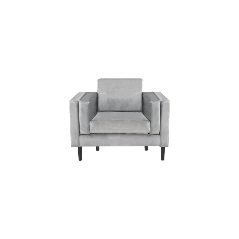 Deavian Velvet Armchair, Dark Grey