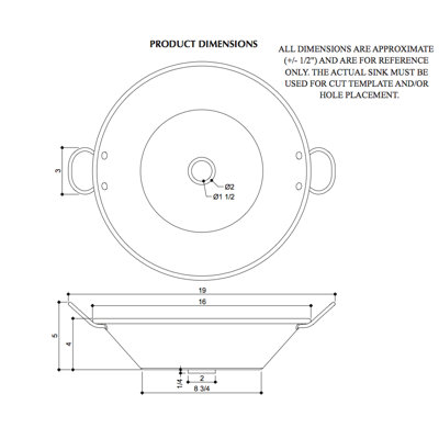 D'Vontz Copper Bathroom Sinks 16 " Circular Bathroom Sink