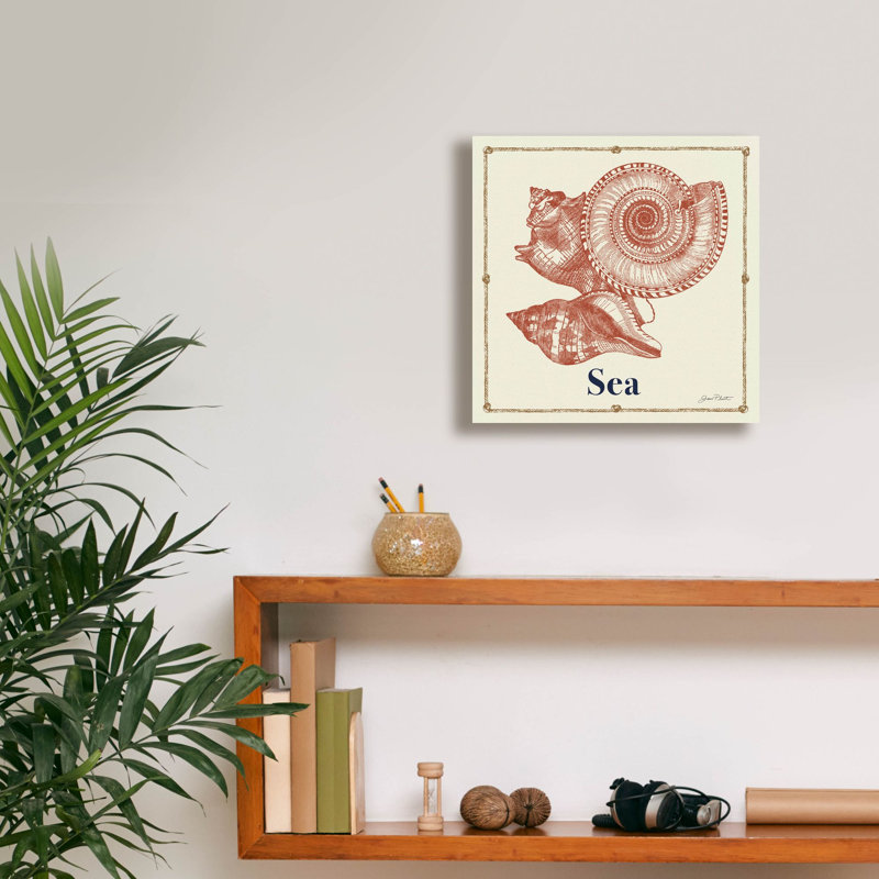 «Vintage Nautical Jp2756e» par Jean Plout, art mural sur toile, H 12 po x l 12 po x P 0,75 po