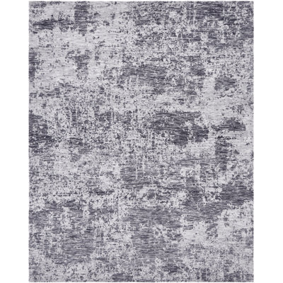 Abstract Area Rug in Gray/Ivory