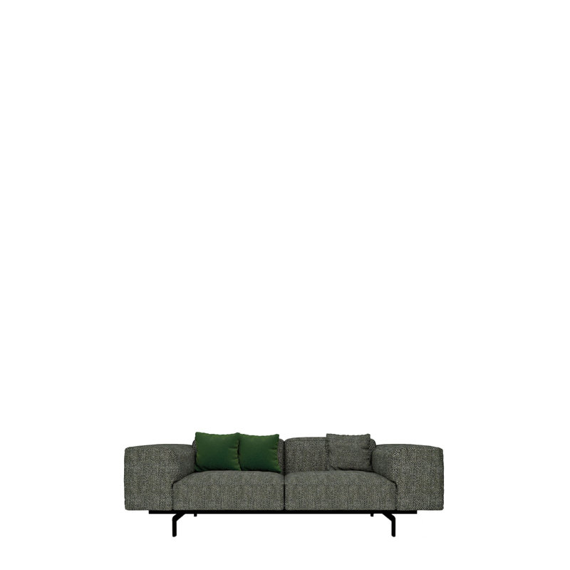 Largo Sofa, Blue/White Cotton Blend, 88in. - 2 Seater Sofa