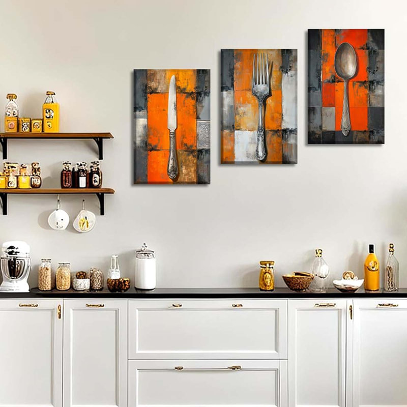 3 Piece Wrapped Canvas Print, 60 cm H x 40 cm W