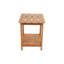 Table d'appoint de pique-nique d'extérieur en grain de bois, structure à double couche, matériau pour les hanches, ergonomique, large, quincaillerie rouille, table de couleur pour le jardin, design, acier inoxydable, finition huilée de bois