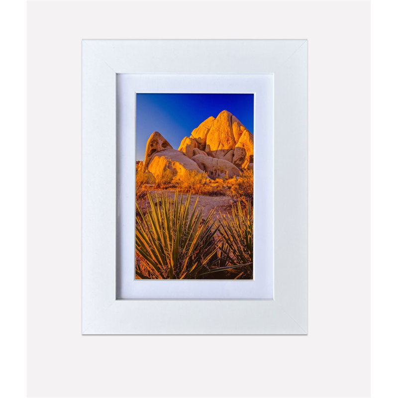 Cadre de photo MDF blanc 5 * 7 "mural et présentoir de table, paquet de 6