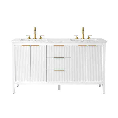 Bilroy 60" Pine Double Bathroom Vanity