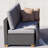 Meta Wicker Left Arm Loveseat