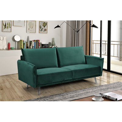 Seychella 72.83" Velvet Square Arm Sofa