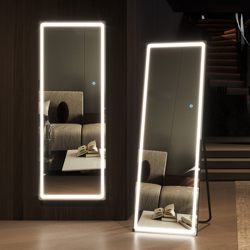 Miroir pleine grandeur Oakleaf, 63 po x 20 po, Noir