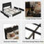 Cadre de lit avec tête de lit ergonomique, cadre de lit plateforme avec prises et chargeur, cadre de lit en métal avec tablette de rangement, silencieux, aucun sommier tapissier requis-955188166