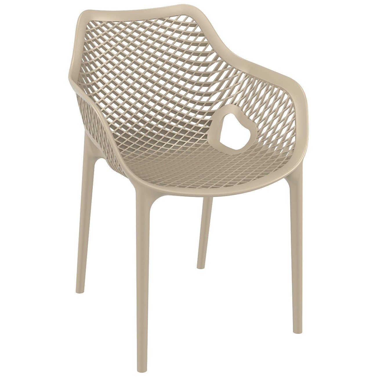 Farrah 2 Person Armchair Seating Set, Taupe